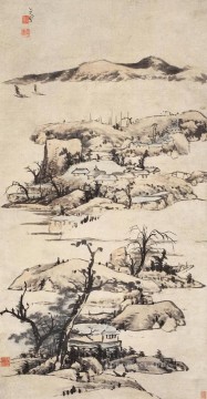 Bada Shanren Zhu Da Painting - landscape ni zan style old China ink